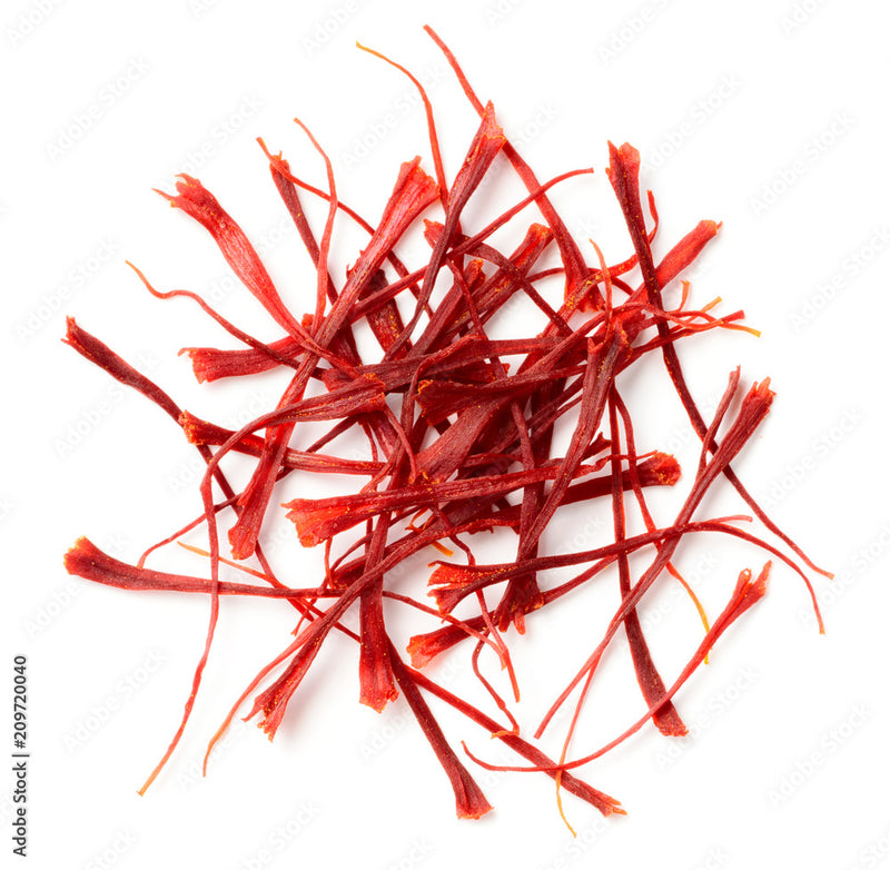 Saffron threads and flower used in Ayurvedic skincare